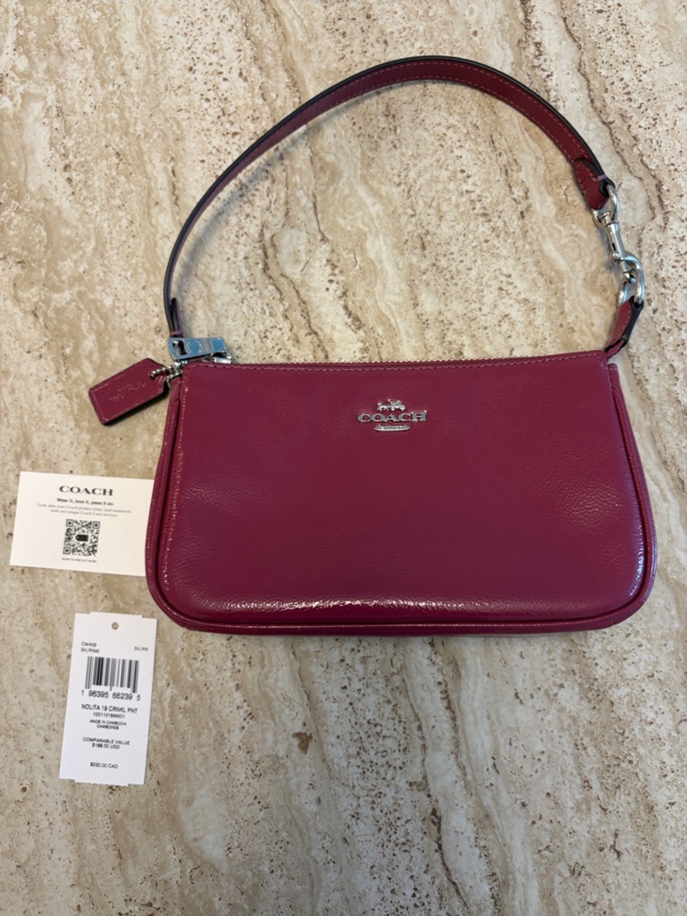 Coach Nolita 19 Bag in Deep Berry Crinkle Leather